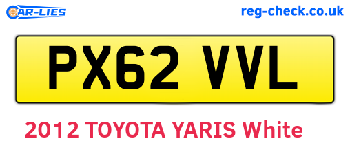 PX62VVL are the vehicle registration plates.
