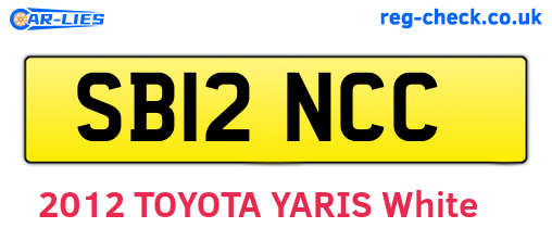 SB12NCC are the vehicle registration plates.