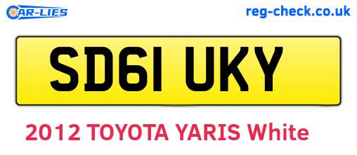 SD61UKY are the vehicle registration plates.