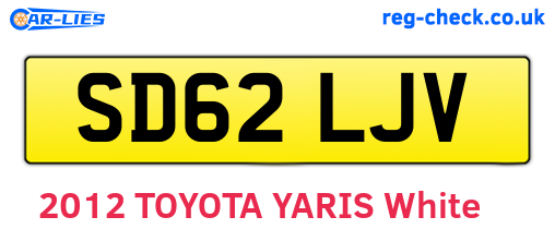 SD62LJV are the vehicle registration plates.