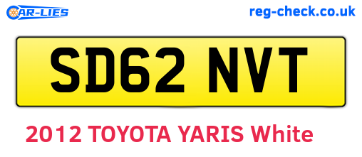 SD62NVT are the vehicle registration plates.