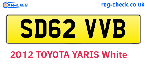 SD62VVB are the vehicle registration plates.
