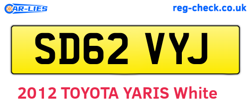 SD62VYJ are the vehicle registration plates.