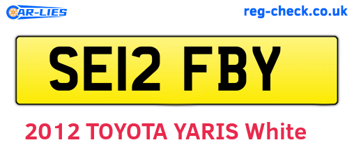 SE12FBY are the vehicle registration plates.