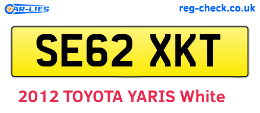 SE62XKT are the vehicle registration plates.