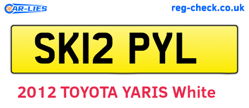 SK12PYL are the vehicle registration plates.