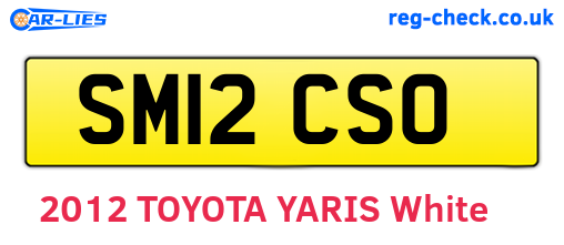 SM12CSO are the vehicle registration plates.