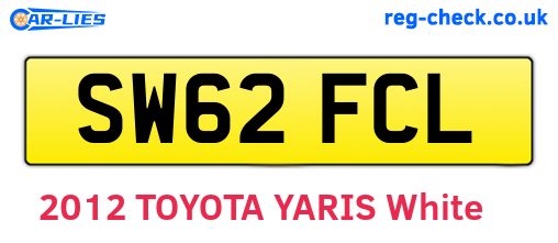 SW62FCL are the vehicle registration plates.
