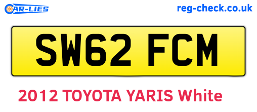 SW62FCM are the vehicle registration plates.
