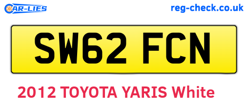 SW62FCN are the vehicle registration plates.