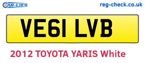 VE61LVB are the vehicle registration plates.