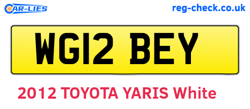 WG12BEY are the vehicle registration plates.