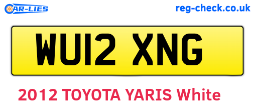 WU12XNG are the vehicle registration plates.