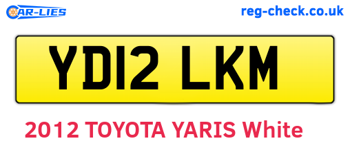YD12LKM are the vehicle registration plates.