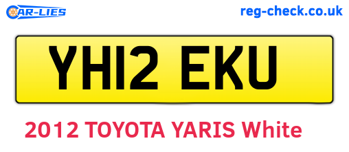 YH12EKU are the vehicle registration plates.