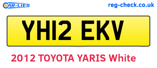 YH12EKV are the vehicle registration plates.
