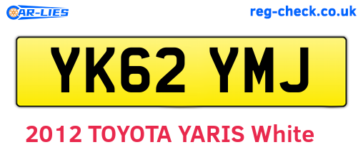 YK62YMJ are the vehicle registration plates.