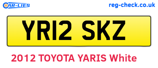 YR12SKZ are the vehicle registration plates.