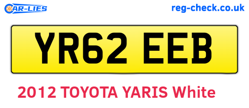YR62EEB are the vehicle registration plates.