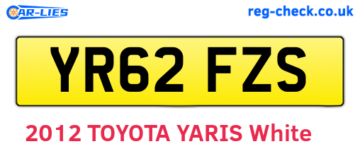 YR62FZS are the vehicle registration plates.