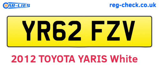 YR62FZV are the vehicle registration plates.