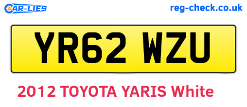 YR62WZU are the vehicle registration plates.