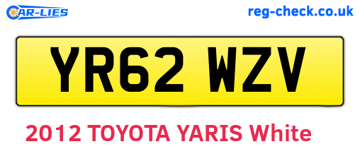 YR62WZV are the vehicle registration plates.