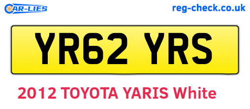 YR62YRS are the vehicle registration plates.