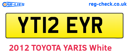 YT12EYR are the vehicle registration plates.
