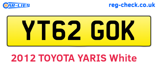 YT62GOK are the vehicle registration plates.