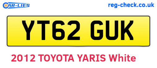 YT62GUK are the vehicle registration plates.