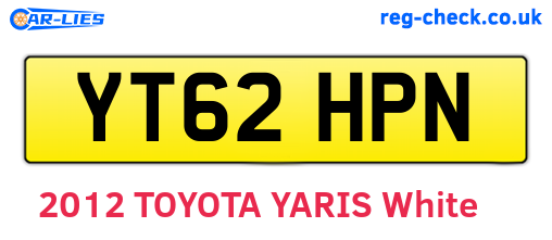 YT62HPN are the vehicle registration plates.
