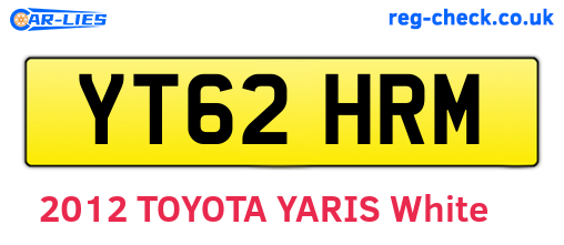 YT62HRM are the vehicle registration plates.