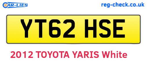 YT62HSE are the vehicle registration plates.