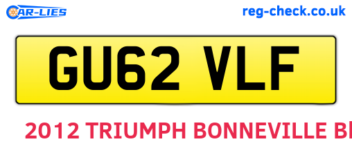 GU62VLF are the vehicle registration plates.