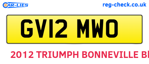 GV12MWO are the vehicle registration plates.