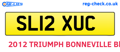 SL12XUC are the vehicle registration plates.