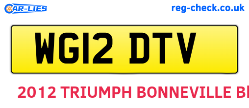 WG12DTV are the vehicle registration plates.
