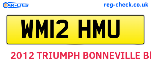 WM12HMU are the vehicle registration plates.
