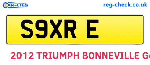 S9XRE are the vehicle registration plates.
