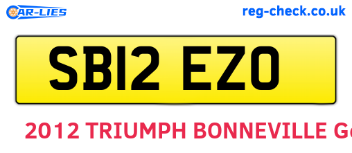 SB12EZO are the vehicle registration plates.