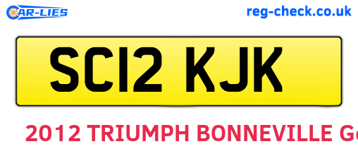 SC12KJK are the vehicle registration plates.