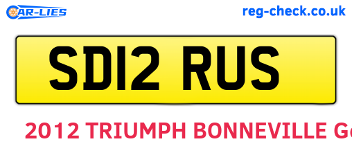 SD12RUS are the vehicle registration plates.