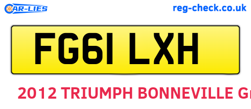 FG61LXH are the vehicle registration plates.