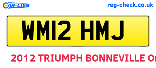 WM12HMJ are the vehicle registration plates.