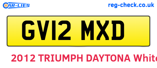 GV12MXD are the vehicle registration plates.