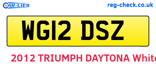 WG12DSZ are the vehicle registration plates.