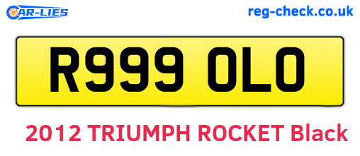 R999OLO are the vehicle registration plates.