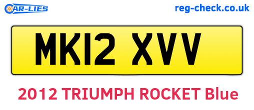 MK12XVV are the vehicle registration plates.