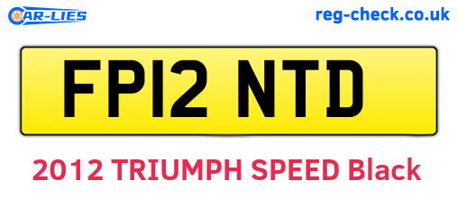 FP12NTD are the vehicle registration plates.